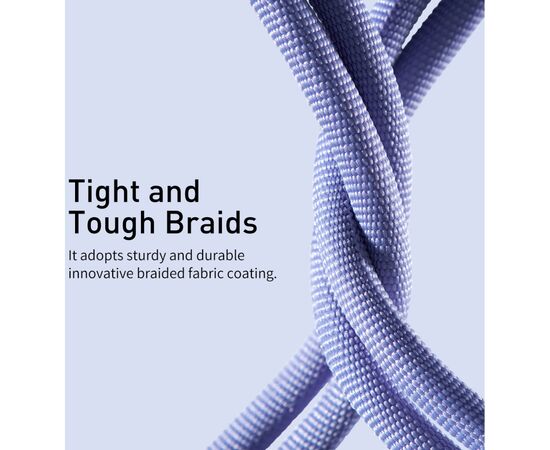 Дата кабель USB 2.0 AM to Lightning 1.2m 2.4A Crystal Shine Series purple Baseus (CAJY000005), изображение 8