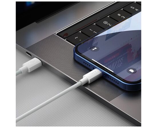 Дата кабель USB 2.0 AM to Lightning 1.5m 20W Simple WisdomKit (2PCS) white Baseus (TZCATLZJ-02), изображение 6
