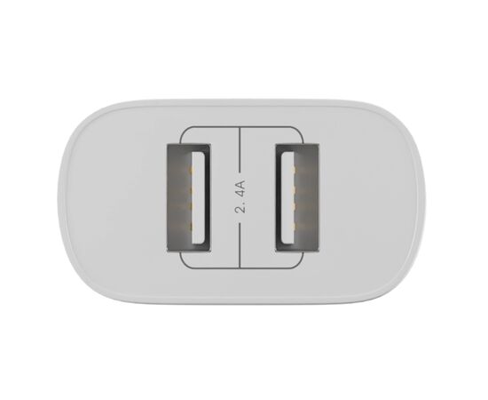 Зарядное устройство Globex 2xUSB 12W FastPower white (12WAC), изображение 2