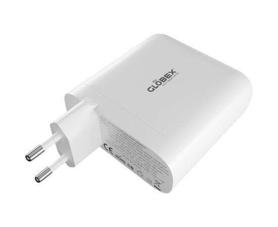 Зарядное устройство Globex GaN 1xUSB + 3xUSB-C 120W FastPower white (GaN120WA3C), изображение 3