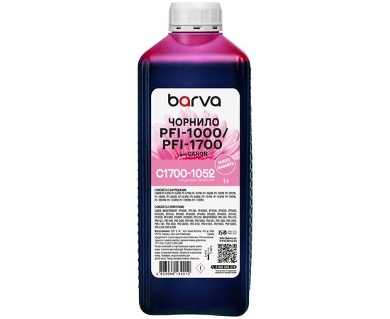 Чернила Barva Canon PFI-1000/PFI-1700 1 л, special, pigmented photo magenta (C1700-1052)