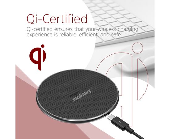 Зарядное устройство Energizer Qi 15W wireless WCP107 black (WCP107), изображение 11