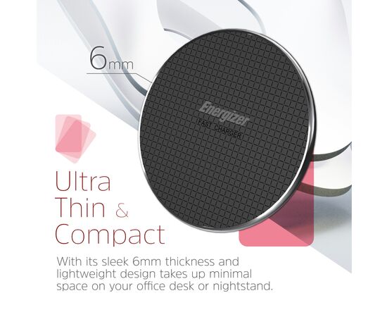 Зарядное устройство Energizer Qi 15W wireless WCP107 black (WCP107), изображение 8