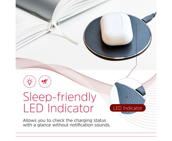 Зарядное устройство Energizer Qi 15W wireless WCP107 black (WCP107), изображение 9