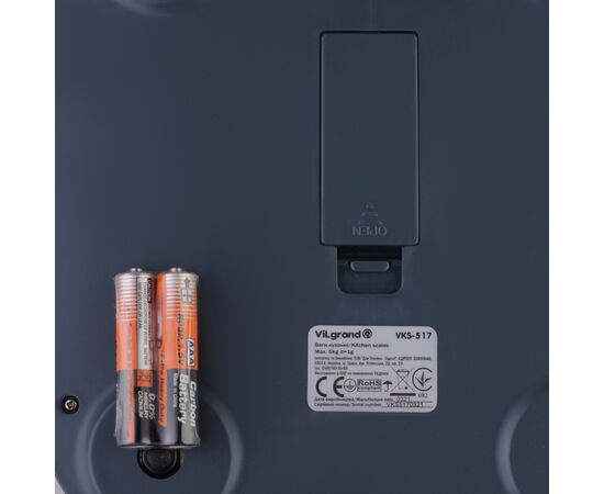 Весы кухонные Vilgrand VKS-517 gray, изображение 9