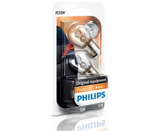 Автолампа Philips P21/5W Vision, 2шт/бл. (12499B2), изображение 3