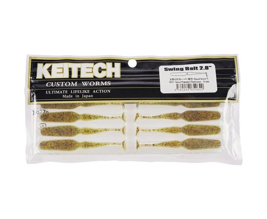 Силикон рыболовный Keitech Swing Bait 2.8" (8 шт/уп) 401 Green PumpkinPP.Chart (1551.14.84), изображение 2