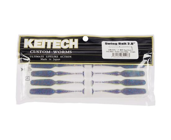 Силикон рыболовный Keitech Swing Bait 2.8" (8 шт/уп) PAL06 Violet Lime Berry (1551.14.99), изображение 2