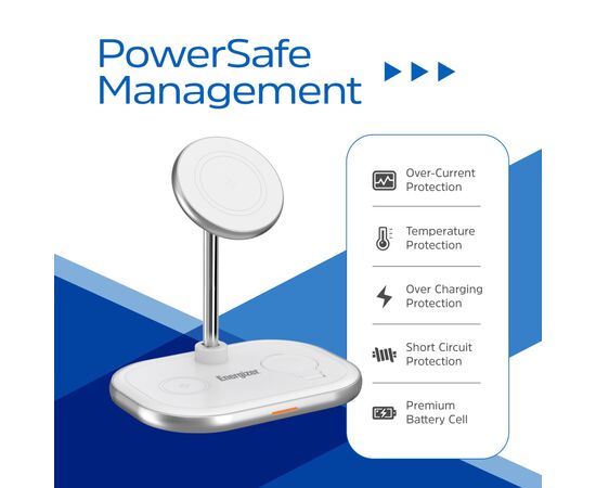Зарядное устройство Energizer 15W 3-in-1 magnetic wireless white (WCP303), изображение 9