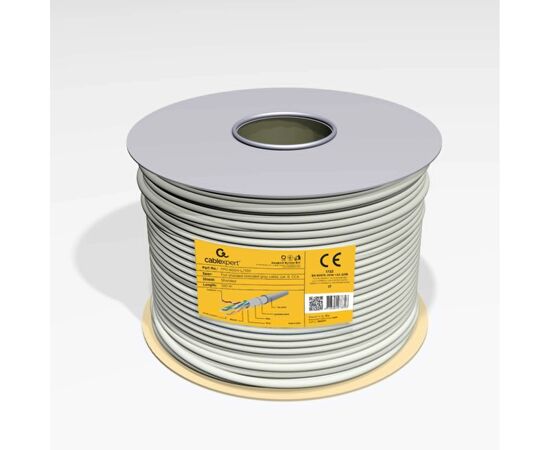 Кабель сетевой FTP 100м, cat 6, CCA, AWG23, Patchkabel Cablexpert (FPC-6004-L/100), изображение 2