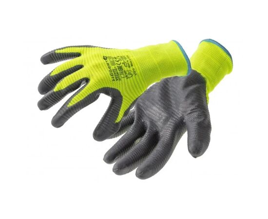 Защитные перчатки Hoegert VECHTE HT5K760-10 гофрированные с нитриловым покрытием зелени, 10 (HT5K760-10)
