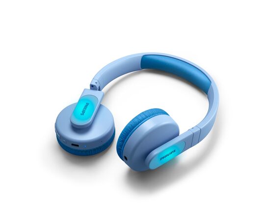 Навушники Philips Kids TAK4206 On-ear Colored light panels Wireless Blue (TAK4206BL/00), зображення 11