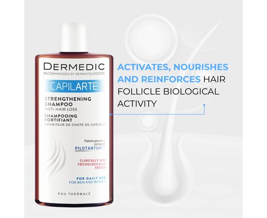 Шампунь Dermedic Capilarte Зміцнювальний проти випадання волосся 300 мл (5901643174170), зображення 2
