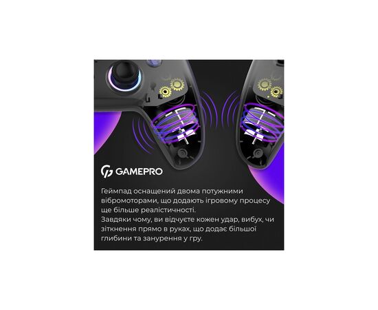 Геймпад GamePro GPS13B BT 5.3/USB/PC/iOS/Android/PS3/PS4 RGB Black (GPS13B), изображение 12