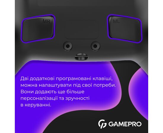 Геймпад GamePro 2.4G/BT 5.1/USB (Switch/PC/PS/iOS/Android) RGB Black (GPS20B), изображение 7