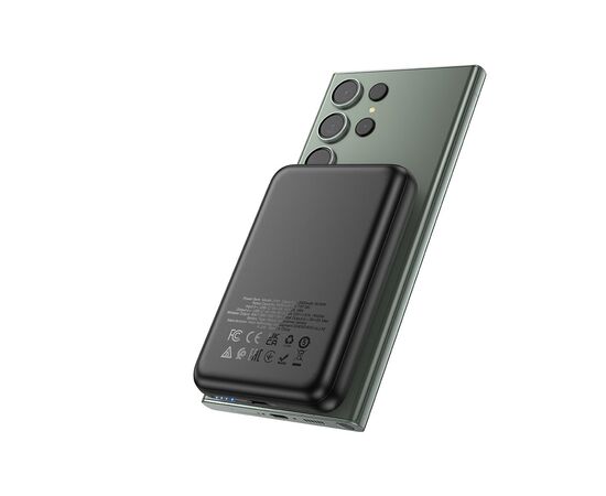 Батарея универсальная HOCO 10000mAh Grace PD/20W Magnetic Black (J141 / 714984), изображение 4