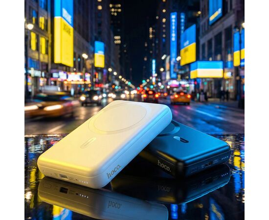 Батарея универсальная HOCO 10000mAh Grace PD/20W Magnetic White (J141 / 714985), изображение 11