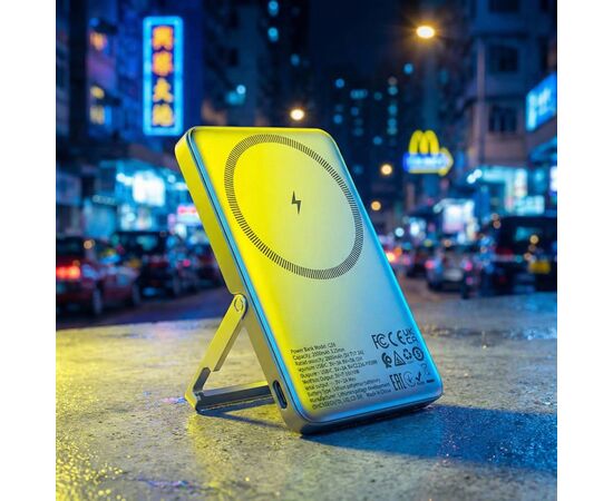 Батарея универсальная HOCO 5000mAh Sunlight PD/20W Magnetic Metal Grey (Q36 / 714986), изображение 10