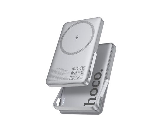 Батарея универсальная HOCO 5000mAh Sunlight PD/20W Magnetic Metal Grey (Q36 / 714986), изображение 2