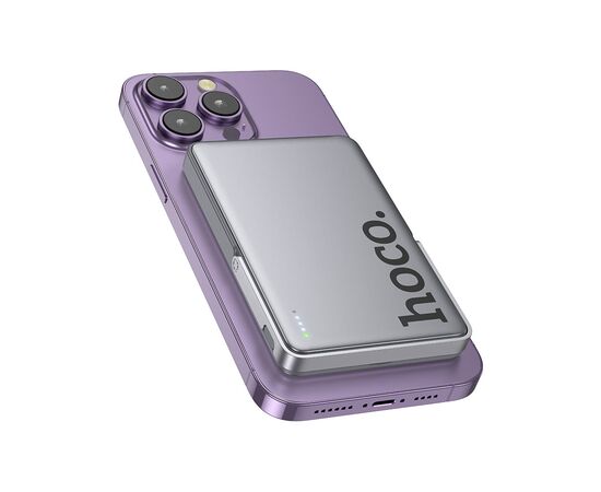 Батарея универсальная HOCO 5000mAh Sunlight PD/20W Magnetic Metal Grey (Q36 / 714986), изображение 5