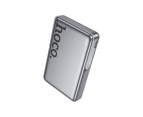 Батарея универсальная HOCO 10000mAh Sunlight PD/20W Magnetic with stand Metal Grey (Q36A / 714987), изображение 4