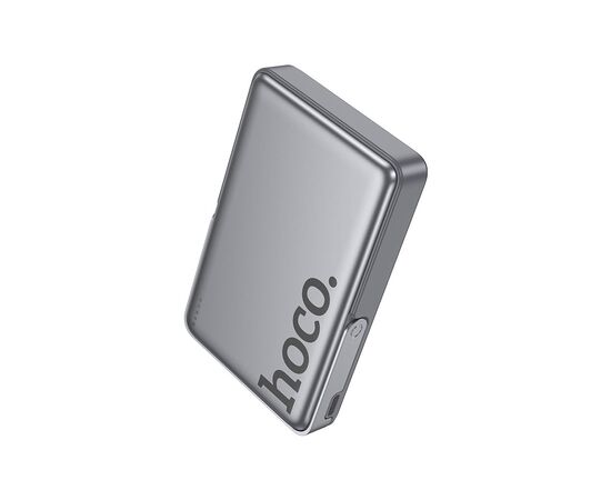 Батарея универсальная HOCO 10000mAh Sunlight PD/20W Magnetic with stand Metal Grey (Q36A / 714987), изображение 5