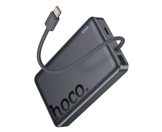 Батарея універсальна HOCO 10000 mAh Origen Dual PD/20W Magnetic with cable Type-C Metal Gray (Q44 / 714983), зображення 6
