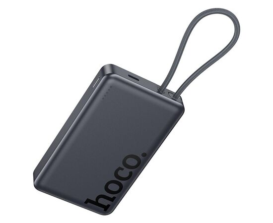 Батарея універсальна HOCO 10000 mAh Origen Dual PD/20W Magnetic with cable Type-C Metal Gray (Q44 / 714983), зображення 7