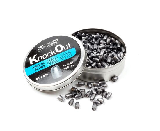 Пульки JSB Diabolo KnockOut Slugs 4,52 мм, 0,87 г, 400 шт/уп (546126-400), изображение 3