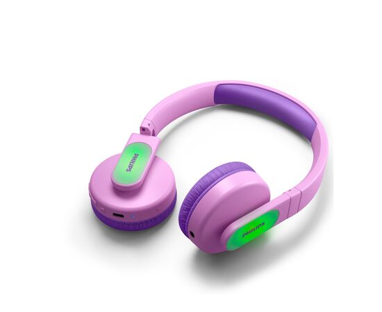 Наушники Philips Kids TAK4206 On-ear Colored light panels Wireless Pink (TAK4206PK/00), изображение 10