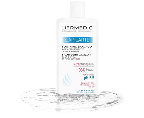Шампунь Dermedic Capilarte Заспокійливий для волосся і гіперчутливої шкіри голови 300 мл (5901643174217), зображення 3