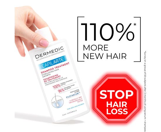 Шампунь Dermedic Capilarte Для стимулювання та відновлення росту волосся 300 мл (5901643174194), зображення 4