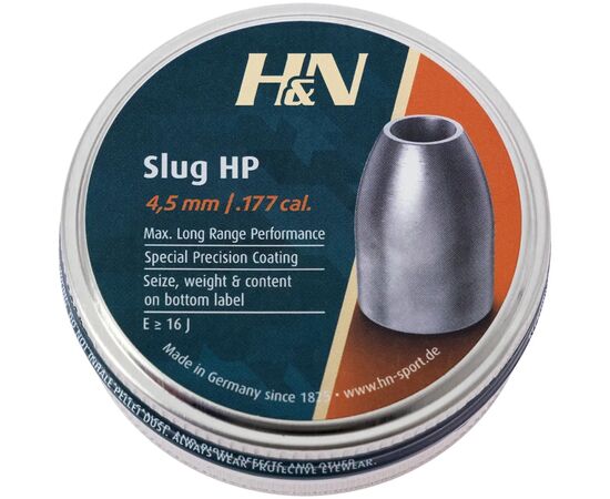 Пульки H&N Slug HP 4,5 мм, 0,65 г, 400 шт/уп (96345101001)