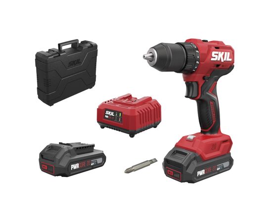 Шуруповерт Skil 3011 HA Li-Ion 20V, безщітковий ударний Li-Ion 20V, 2x2.0Ah, зарядний пристрій, кейс (DD1E3011HA)