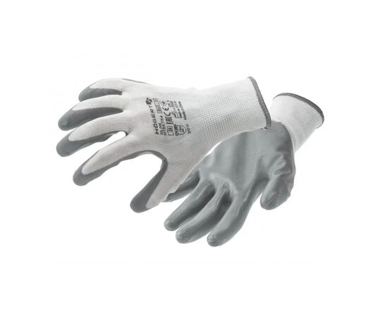 Защитные перчатки Hoegert GLAN HT5K754-11 с нитриловым покрытием светло-серые, 11 (HT5K754-11)