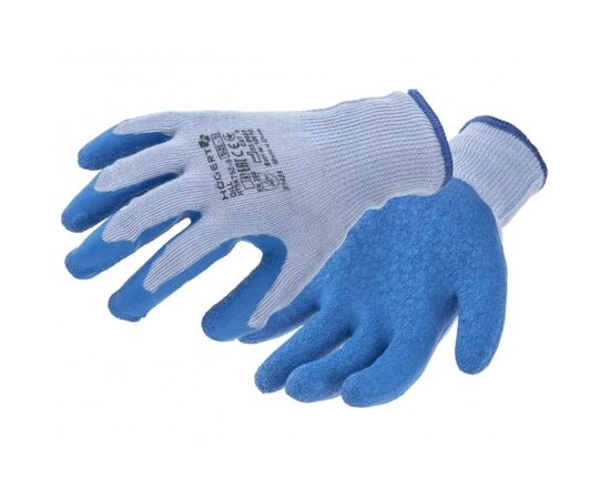 Защитные перчатки Hoegert DILL HT5K752-10 с латексным покрытием светло-серые, 10 (HT5K752-10)