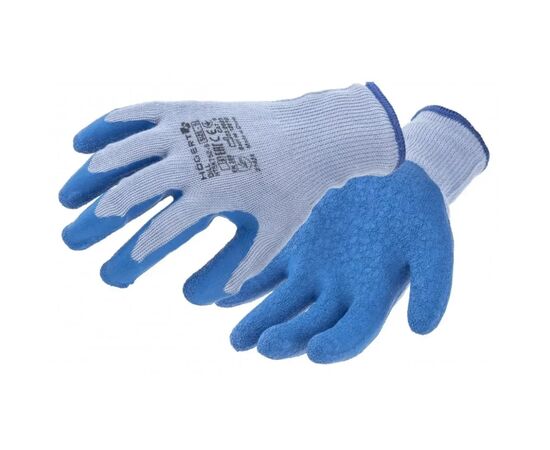 Захисні рукавиці Hoegert DILL HT5K752-11 з латексним покриттям світло-сірі, 11 (HT5K752-11)