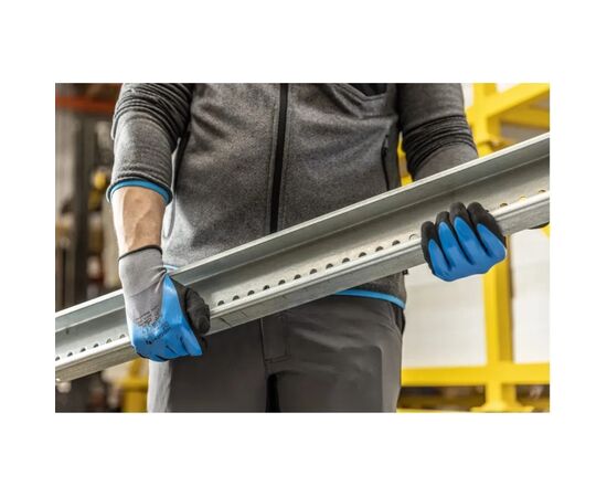 Защитные перчатки Hoegert FILS HT5K764-11 с вспененным нитрилом 3/4 голубые, 11 (HT5K764-11), изображение 2