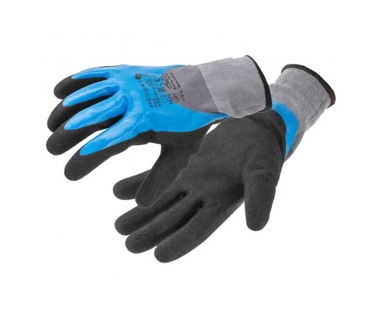 Защитные перчатки Hoegert FILS HT5K764-11 с вспененным нитрилом 3/4 голубые, 11 (HT5K764-11)