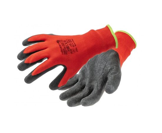 Защитные перчатки Hoegert RODER HT5K750-10 с вспененным латексом темно-красные, 10 (HT5K750-10)