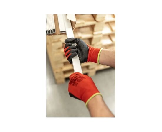 Защитные перчатки Hoegert RODER HT5K750-11 с вспененным латексом темно-красные, 11 (HT5K750-11), изображение 2