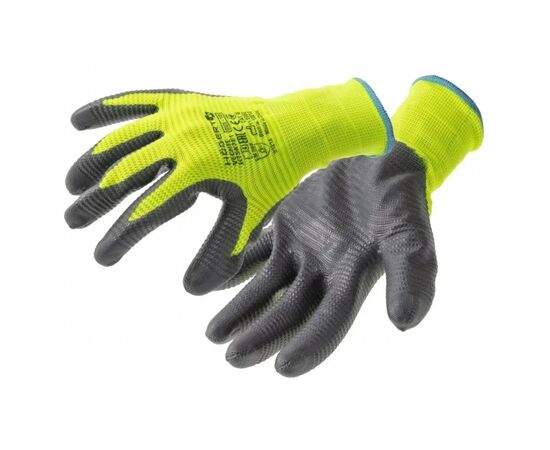 Захисні рукавиці Hoegert VECHTE HT5K760-11 гофровані з нітриловим покриттям зелені, 11 (HT5K760-11)