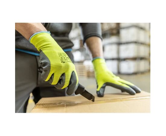 Защитные перчатки Hoegert VECHTE HT5K760-9 гофрированные с нитриловым покрытием зелени, 9 (HT5K760-9), изображение 2