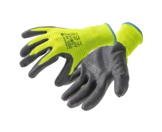 Защитные перчатки Hoegert VECHTE HT5K760-9 гофрированные с нитриловым покрытием зелени, 9 (HT5K760-9)