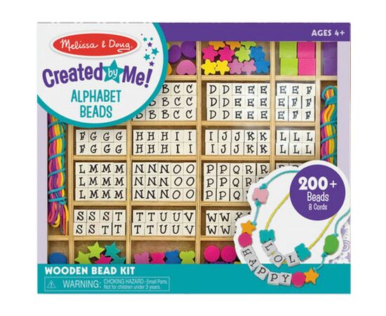 Набор для творчества Melissa&Doug Мега-набор деревянных бусин Алфавит (MD13774)