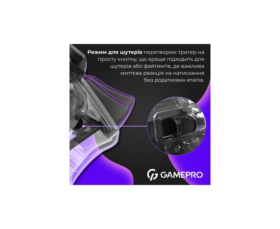 Геймпад GamePro GPS13T BT 5.3/USB/PC/iOS/Android/PS3/PS4 RGB Transparent (GPS13T), изображение 6