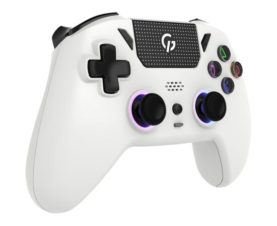 Геймпад GamePro із зарядною станцією 2.4G/BT 5.1/USB (Switch/PC/PS/iOS/Android) RGB White (GPS20W), изображение 2