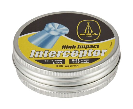 Пульки BSA Interceptor 4.5 мм, 0.51 г, 500 шт/уп (716A)