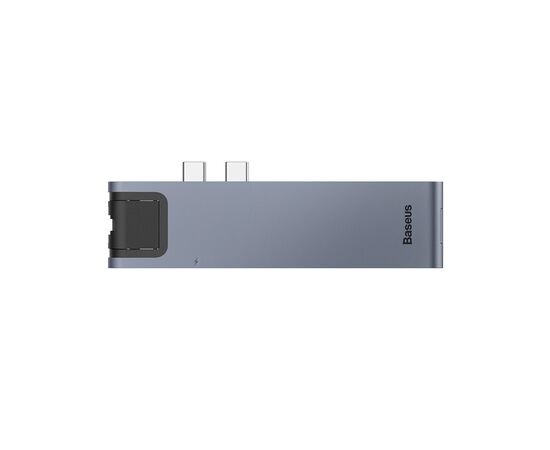 Концентратор Baseus USB-C Thunderbolt 7-in-1 2xUSB 3.0 + 1xUSB-C PD + HDMI 4K60Hz + SD/TF + 1xRJ45 1000Mbps gray (CAHUB-L0G), изображение 2