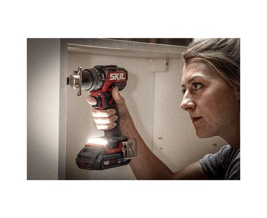 Шуруповерт Skil 3075 CA Compact Li-Ion 20V, безщеточное ударное, 2.0Ah, зарядное устройство (CD1E3075CA+BC1E3136A), изображение 4
